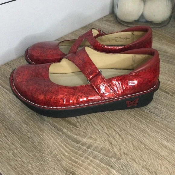 Red alegria shoes on sale